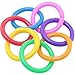 WHYHKJ 210PCS Multi Colour Plastic Book Rings 7 Colours 20mm Literature Paper Loose Leaf Rings Handbook Loose Leaf Rings Binding Rings for Folders Sticky Notes Cards Keychains