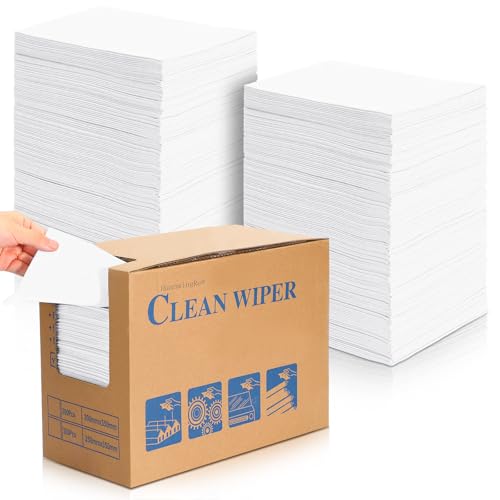 Image of HunnmingRe 300 Sheets Disposable Shop Towels Heavy Duty Shop Towels,White