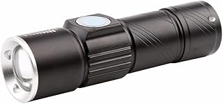 MOYIC Electric Torch Portable Replacement Handheld USB Battery Powered XPE Button Switch 3 Gear Emergency Flashlight, White Lighting