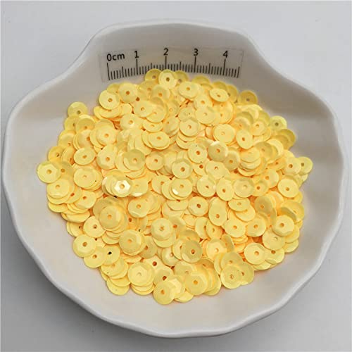 Lentejuelas de PVC con copa de Color sólido de 10g y 6mm, lentejuelas brillantes para ropa, sombrero, zapatos, accesorios hechos a mano para niños DIY