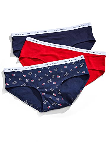 Tommy Hilfiger Women's Cotton Classic Lg Hipster Panties 3-Pack, Varsity Flag Nb, Large #TOP20