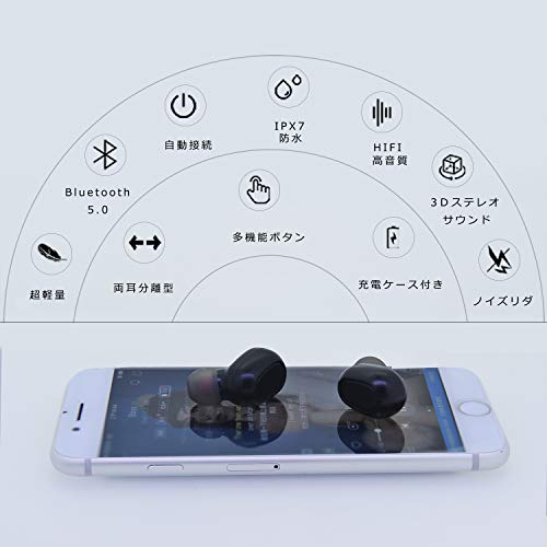 ワイヤレスイヤホン Hi-Fi 最新Bluetooth5.0+EDR搭載 3Dステ