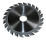 Promat Vorritzkreissägeblatt/Vorritzblatt/Sägeblatt Hartmetallbestückt, Durchmesser: 120mm, Bohrung: 22mm, Schnittbreite: 2,8 bis 3,6mm, Zähne 12+12 Wechselzahn incl. Distanzscheiben