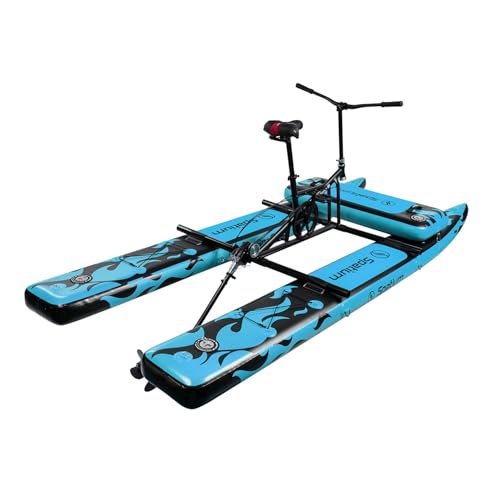 Spatium Bicicletas de agua para el lago inflable bicicleta de agua 3.0 adultos Pontón inflable bicicleta de agua de 3 hojas Hélice de una sola pieza Trasero Paseo SUP Bicicleta de agua con