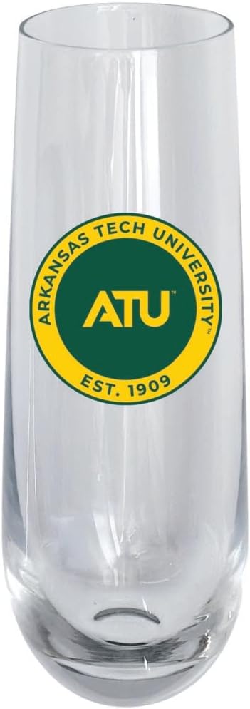 Copa Flauta Sin Pie Arkansas Tech University 10 oz Vidrio Licenciada