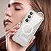 Hiooloon for Xperia 1 VII Clear Case Magnetic Compatible with MagSafe, Built-in 2-Way Kickstand [Horizontal & Vertical Stand] Crystal Clear Slim Fit Rugged Phone Cover Shockproof (Clear)
