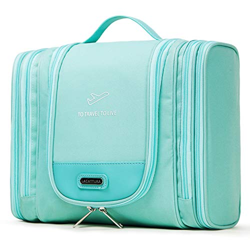 Premium Hanging Travel Toiletry Bag for Men and Women - XL Capacity Bathroom and Shower Organizer Kit - Waterproof Hygiene Bag with Sturdy Hook for Toiletries, Makeup, Shampoo, Cosmetic, Personal Item