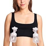MOMANDA Pumping Bra Longline Square Neck Sleeveless Maternity Workout Tank Tops for Women Black Medium