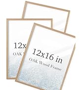 UPWOIGH 12x16 Oak Wood Picture Frame - Minimalist 12x16 Poster Frame, 12"x16" Picture Frame Wood,...