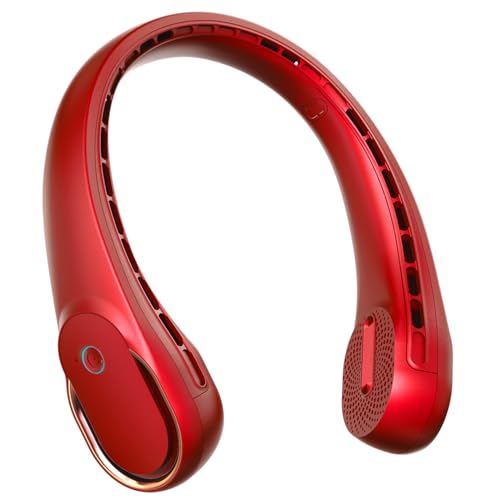 Image of FrSara Neck Fan, Portable Fan Strong Wind, Upgraded 4000mAh, 360 Cooling | Upgraded Air Volume, Quiet, No Hair Twisting, Even Air Volume On Both Sides, Non-Slip Material, Short Charging, Long Use Time
