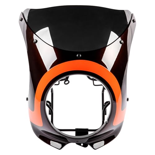 Motorcycle Headlight Fairing Windshield Kit Compatible with Z900RS 2018-2025 Front Upper Fairing Mount Kit, Red+Black Smoke