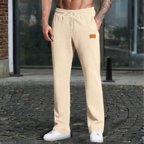WENKOMG1 Mens Athletic Lounge Pants Open Bottom Casual Stretch Jersey Sweatpants with Pockets, S-3XL2