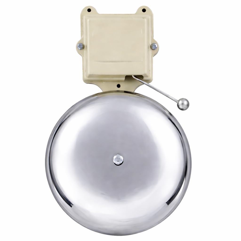 9inch electric school bell/gong bell | Heavy-Duty Electrical Gong Bell - Versatile and Reliable for Schools, Factories, and Warehouses (Silver, Metal)-picture-13