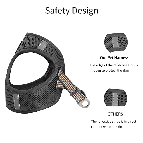 Balaynor Cat Harness And Leash For Walking Escape Proof, Adjustable Soft Grey Xxs Chest: 9 - 11Inch #TOP1
