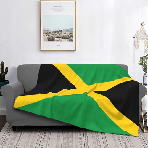 Couverture drapeau Jamaïque légère et imprimée pour lit et canapé toutes saisons - 5