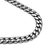 Italian Cut Titanium 10MM Curb Necklace Chain 20'