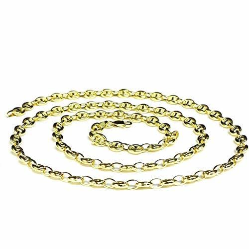 The Diamond Deal 14K Real Yellow Gold 11.0Mm Shiny Puffed Solid Mariner Chain Necklace Or Bracelet Bangle For Pendants And Charms With Lobster-Claw Clasp (8.5", 20", 22" Or 24 Inch) #TOP1