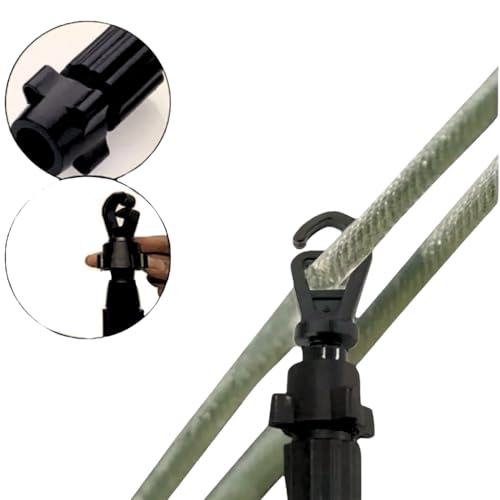 2.4m Washing Line Prop Pole | Extending Durable & Heavy Duty Pole | G Shaped Hook with Twist & Lock Screw Mechanism For Home Garden Pole Clothing Laundry Support (Multicolor) - Image 2