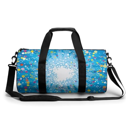 Sac de sport gym abstrait motif points 45cm pour voyage