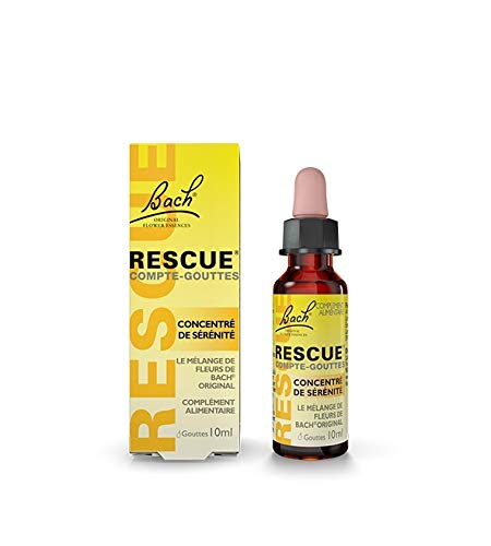 Rescue®, Compte-gouttes, Complément alimentaire, Vegan, Concentré de Sérénité, 1 Flacon Compte Gouttes x 10 ml Cover