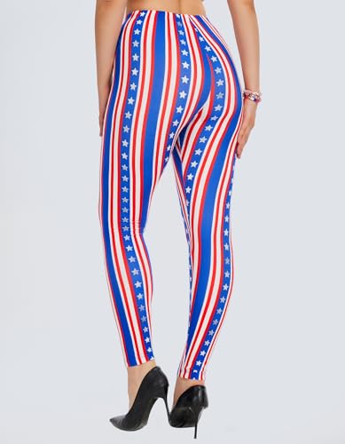 Image of sissycos Women's 80s Leggings Neon Artistic Splash Printed Buttery Soft Stretchy Pants