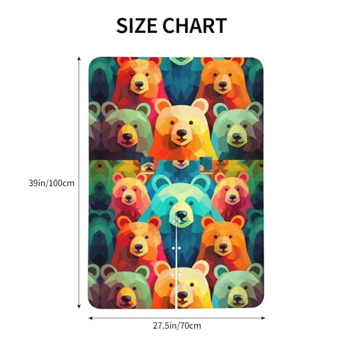 Housse de siège de voiture pour bébé ours colorés multi-usage poussette - 5
