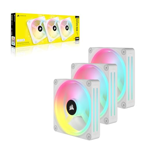 CORSAIR iCUE LINK QX120 RGB Cupola Magnetica da 120 mm Ventole - Tripla Ventole Starter Kit con iCUE LINK System Hub - Bianco - Sistema di raffreddamento - Immagine 8