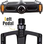 Pédales de vélo de montagne BV 9/16" pour VTT, BMX, vélo de route, vélo électrique, cyclisme urbain - Plateforme plate légère et large - Antidérapantes, durables, s'adaptent à la plupart des vélos pour adultes