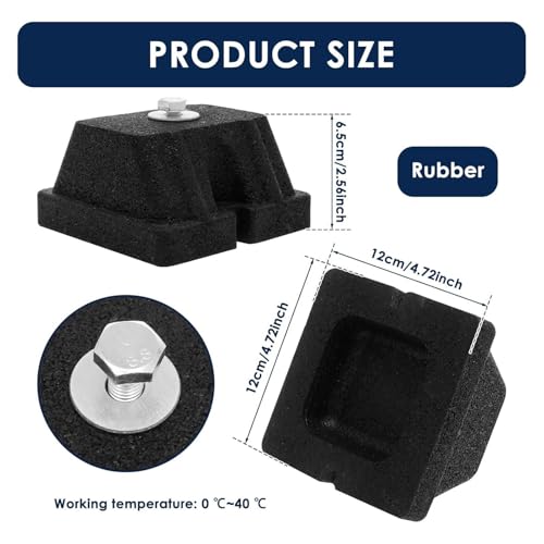 Almohadillas antivibratorias para eliminar vibraciones en paredes de soporte mini split 6