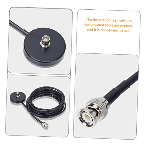 Base de antena magnética estable con cable de 5m de aluminio y ABS para antena de coche CB 3