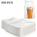 DEAYOU 500 PCS Clear Handle Drink Poly Bags, Plastic Drinking Packaging Bag for Delivery, 7.8