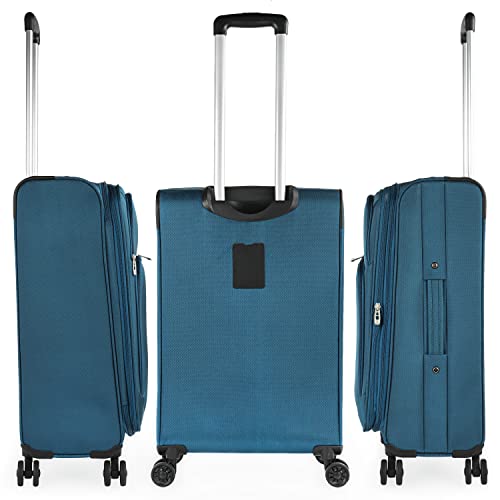 Itaca Ensemble De Valises De Voyage A 4 Roues Grande Valise Valise Moyenne Et Valise Cabine Ensemble De Valises De Voyage Semi Rigide Extensible Eva Material