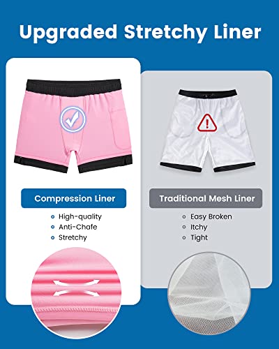 Image of maamgic 5inch Mens Swimming Trunks with Compression Liner 2-in-1 Swim Trunks Stretch Quick Dry Swim Shorts Zipper Pockets