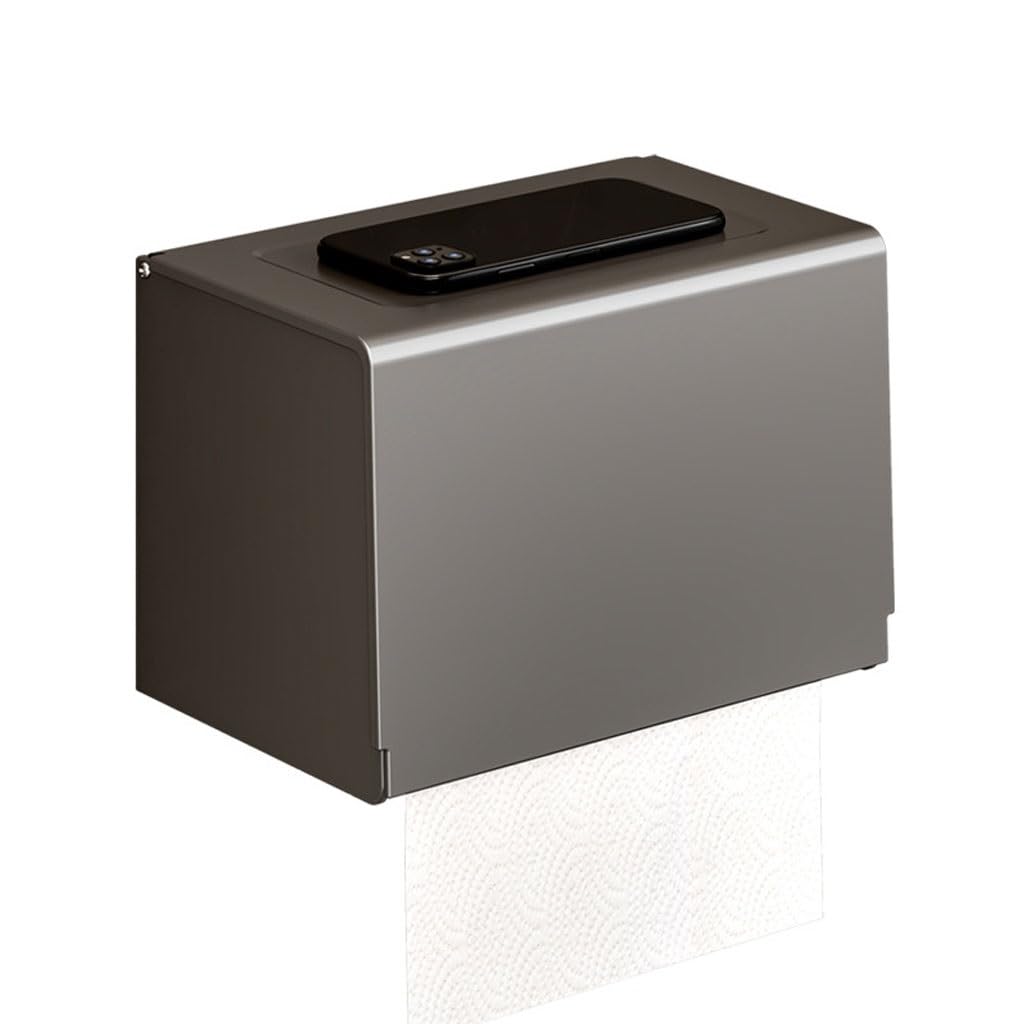 Couvercle de boîte à mouchoirs Boîte à mouchoirs de Salle Bain légère Luxe, Espace Suspendu, boîte Toilette en Aluminium, Rangement Domestique, Porte-Papier Soie