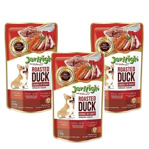 Jerhigh Roasted Duck Wet Dog Food for All Life Stages, High Protein Chicken, Gravy Roasted Duck (Pack of 3) Sold by Fps (B0C96L8G8Q) Amazon Price History, Amazon Price Tracker