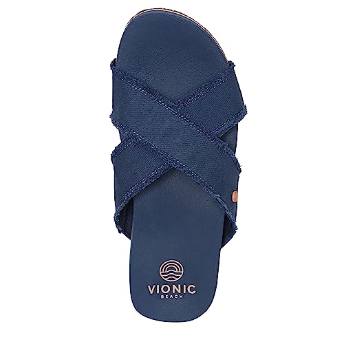Vionic Panama Womens Slide Sandals Navy - 9 Medium #TOP2