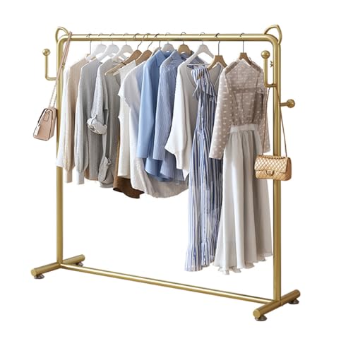 Porte-vêtements indépendants en métal capacité 132 livres or