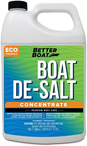 Better Boat De-Salt Concentrate Salt Remover Flusher for Motors Marine Watercraft Engines Flush Winterize Cleaner (1 Gallon)
