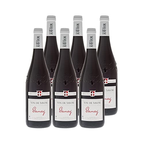 Vin de Savoie Gamay Rouge 2021 - Philippe et Sylvain Ravier - Vin AOC Rouge de Savoie - Bugey - Lot de 6x75cl - Cépage…