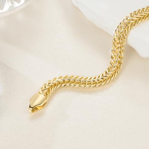 14K Gold Bracelets for Women Gold Chain Bracelet Shine Bright Men Gold Bracelet Foxtail Chain Design Love Bracelet (6.5 in- 9 in)4
