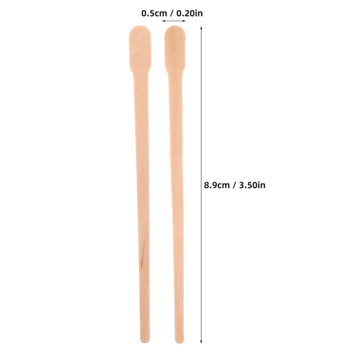 HAPINARY Hair Removal Sticks 300 Pcs Wood Applicator Sticks Eyebrow Nose Gentle on Skin Travel Size