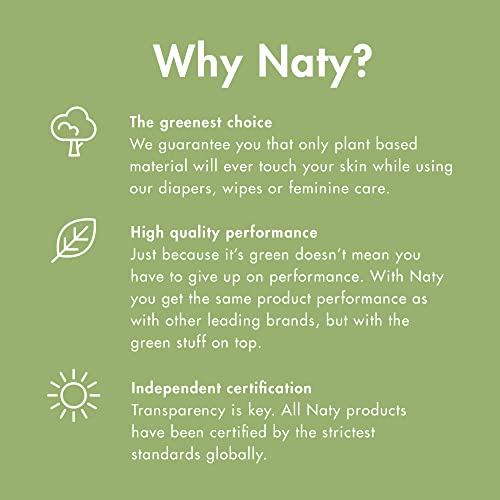 Eco by Naty Tampons ohne Applikator Super Plus - Pflanzenbasierte und saugfähige Tampons für Frauen, Menstruationsprodukt aus Bio-Baumwolle, besser für die weibliche Gesundheit (15 Stück)