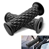 RGOAANC Motorcross Handle Grips, Dirt Bike Grips, Rubber Anti-Slip Universal Handlebar Racing Grip, Car Accessories Motorcycle Comfort Hand Handlebar Grip for Motocross Scooter Dirt Bike (Black)