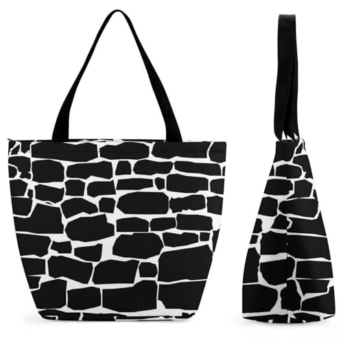 Sac à main femme noir résistant grand sac de shopping pour voyage sans fatigue