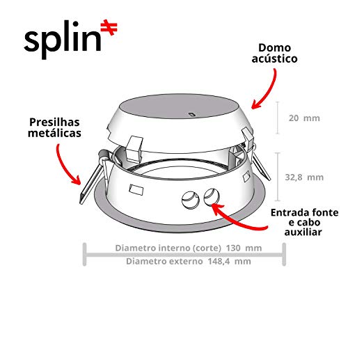 Suporte Quadrado De Teto Embutir para Amazon Echo Dot 3 Clássico