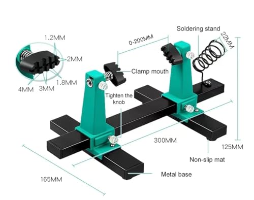 Image of 200mm Adjustable PCB Holder 360 Rotation Printed Circuit Board Jig Soldering Assembly Stand Clamp Repair Tools PCB Holder Help To Soldering More Convenient