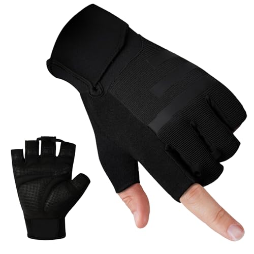 KERD_DANS Guanti da palestra uomo e donna - Guanti da palestra traspiranti e con protezione a Las Palmas per fitness, crossfit, pesi, calistenia, ciclismo, manubri e allenamento. (Large)