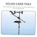 VICASKY Clip Microphone Tray Holder Mic Rack Stand Removable Sound Tray for Live Broadcasting Karaoke and Recording Multifunctional Storage Rack Black