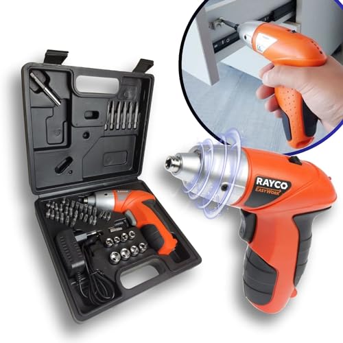 Mini Parafusadeira Furadeira Elétrica Portátil Bateria 4,8V Kit Maleta 44Pç Bits Sem Fio Recarregáve