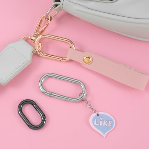 Image of Oval Spring Ring Clips, Metal Keyring Purse Clip